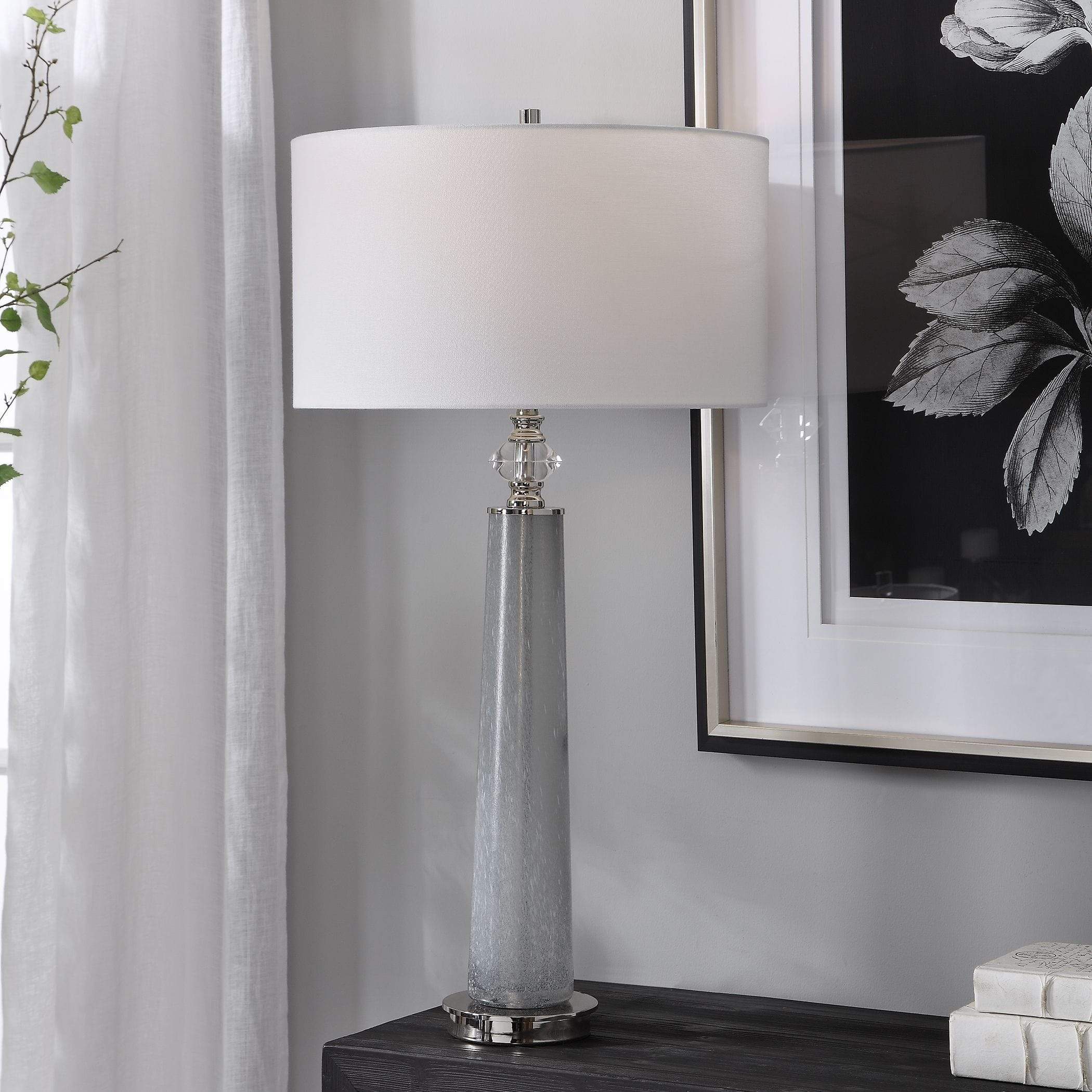 Graytone Frosted Glass Table Lamp Uttermost