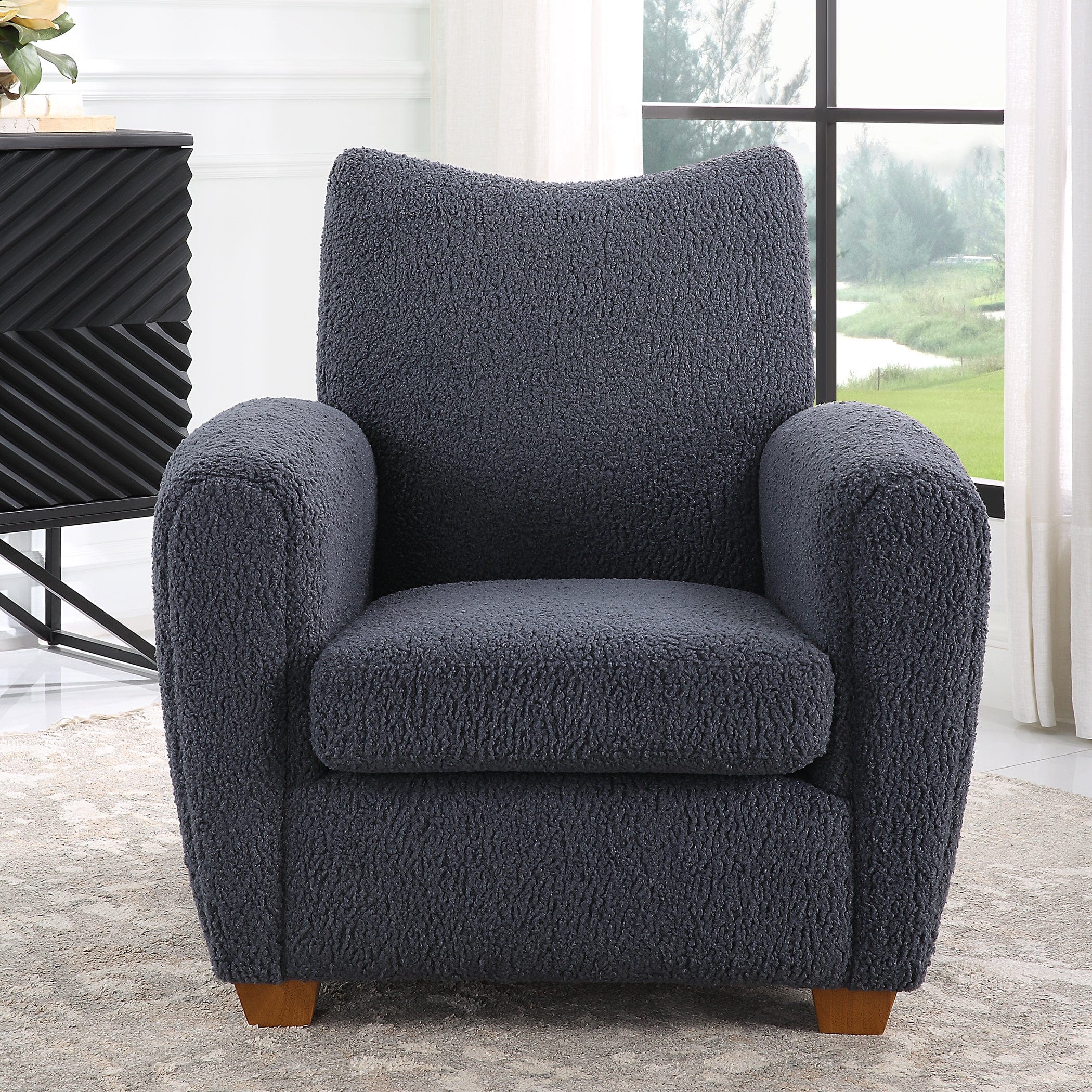 Teddy Slate Accent Chair Uttermost