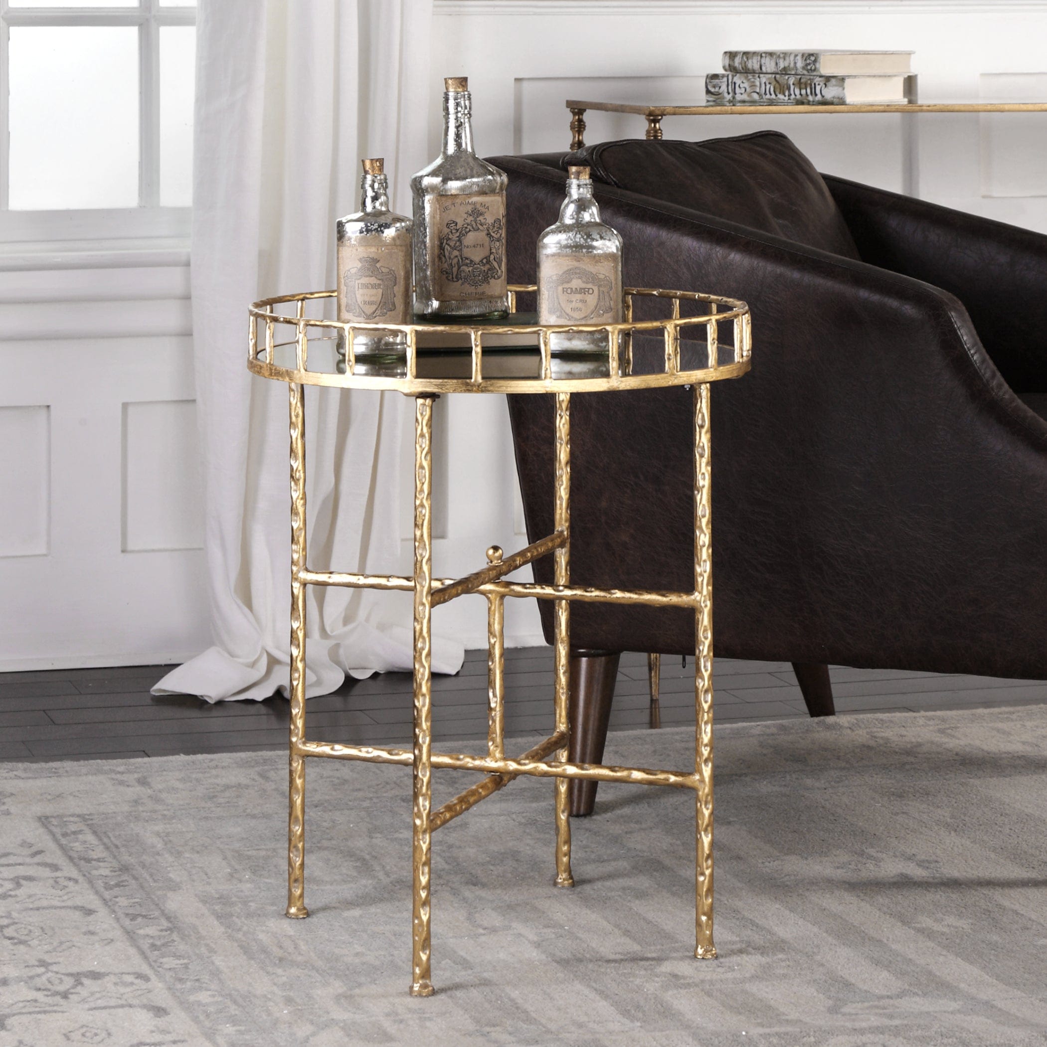 Tilly Bright Gold Accent Table Uttermost
