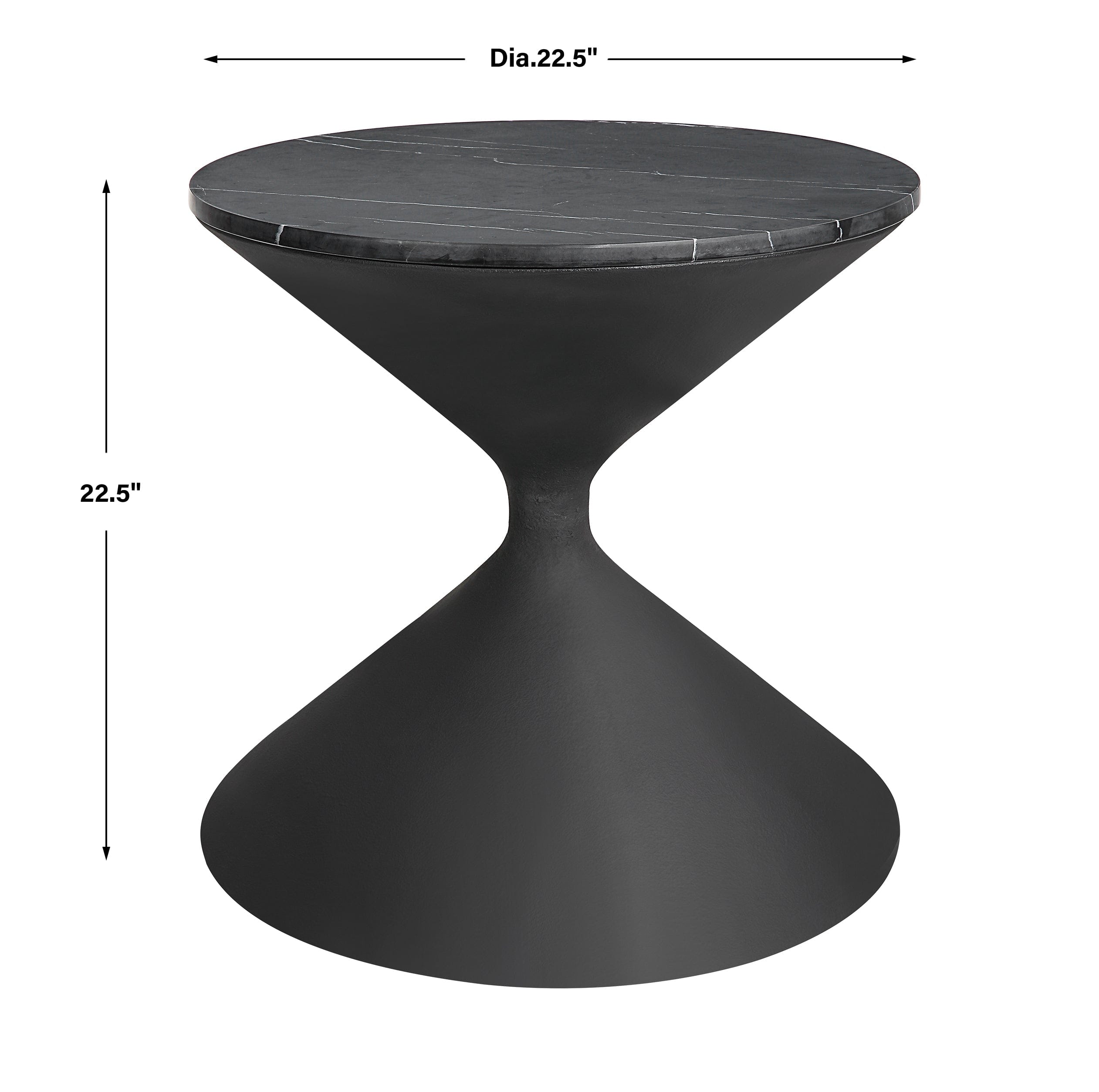 Time's Up Hourglass Shaped Side Table Uttermost
