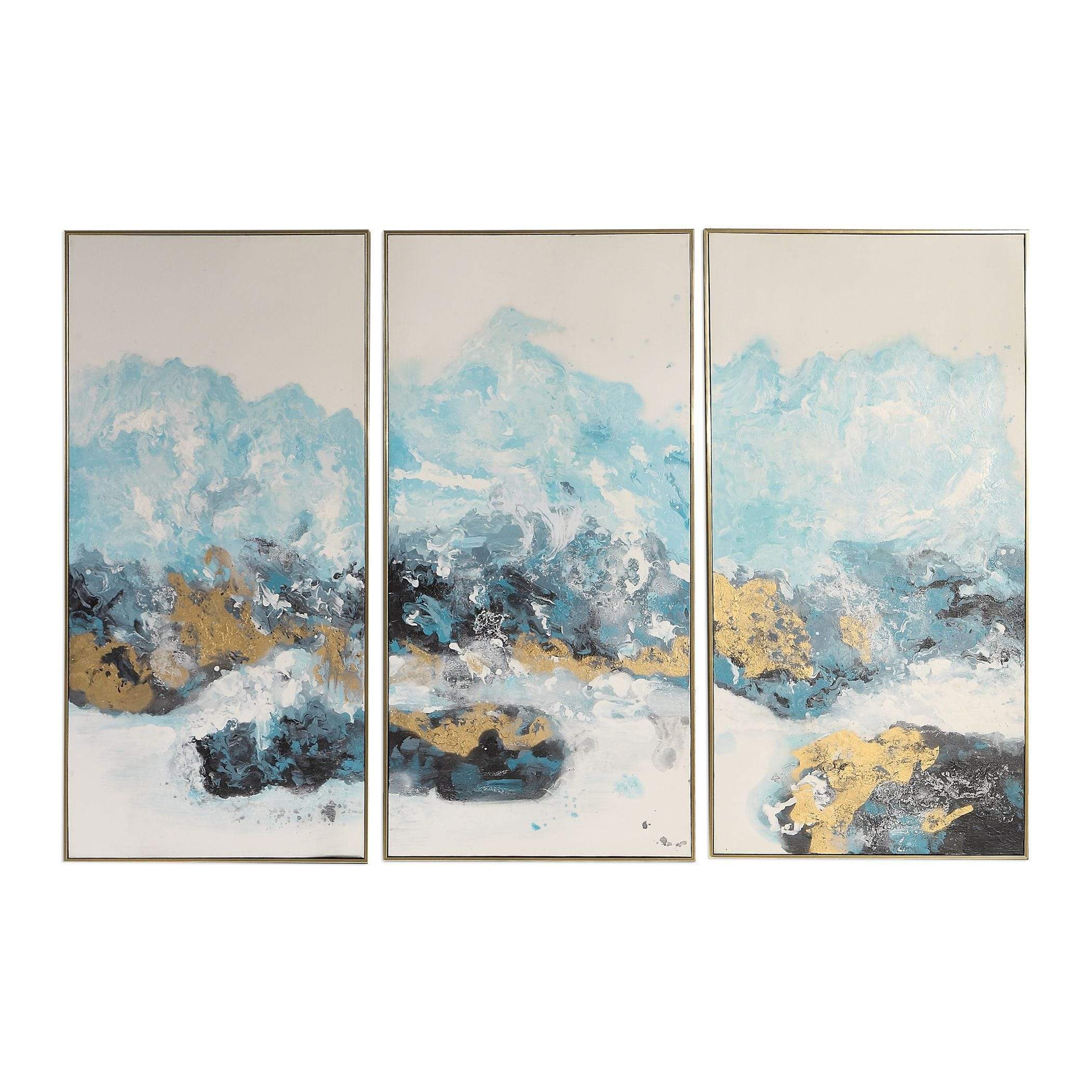 Crashing Hand Painted Canvases (S/3) Uttermost