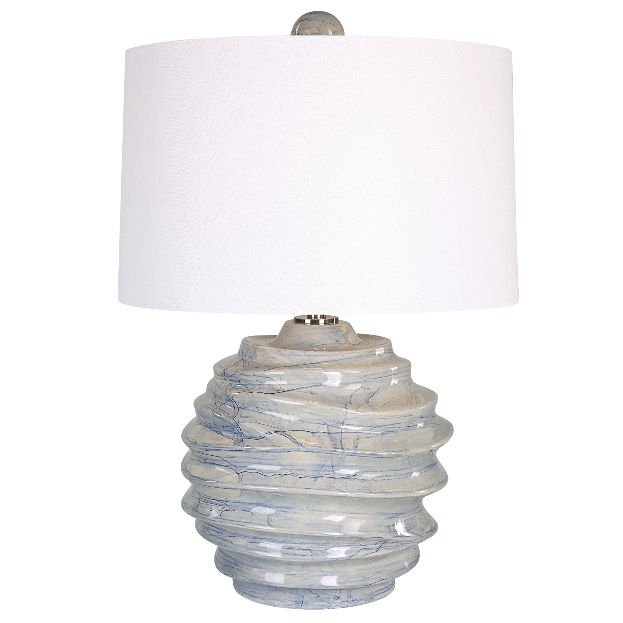 Waves Blue & White Accent Lamp Uttermost